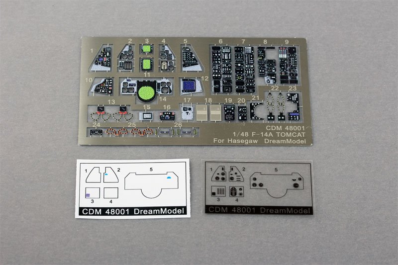 1/48 F-14A 雄猫战斗机彩色座舱蚀刻片(配长谷川)