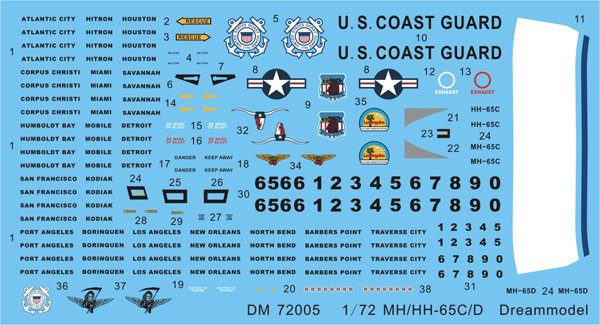 1/72 现代美国海岸警卫队 HH-65C/D 海豚通用直升机 - 点击图像关闭