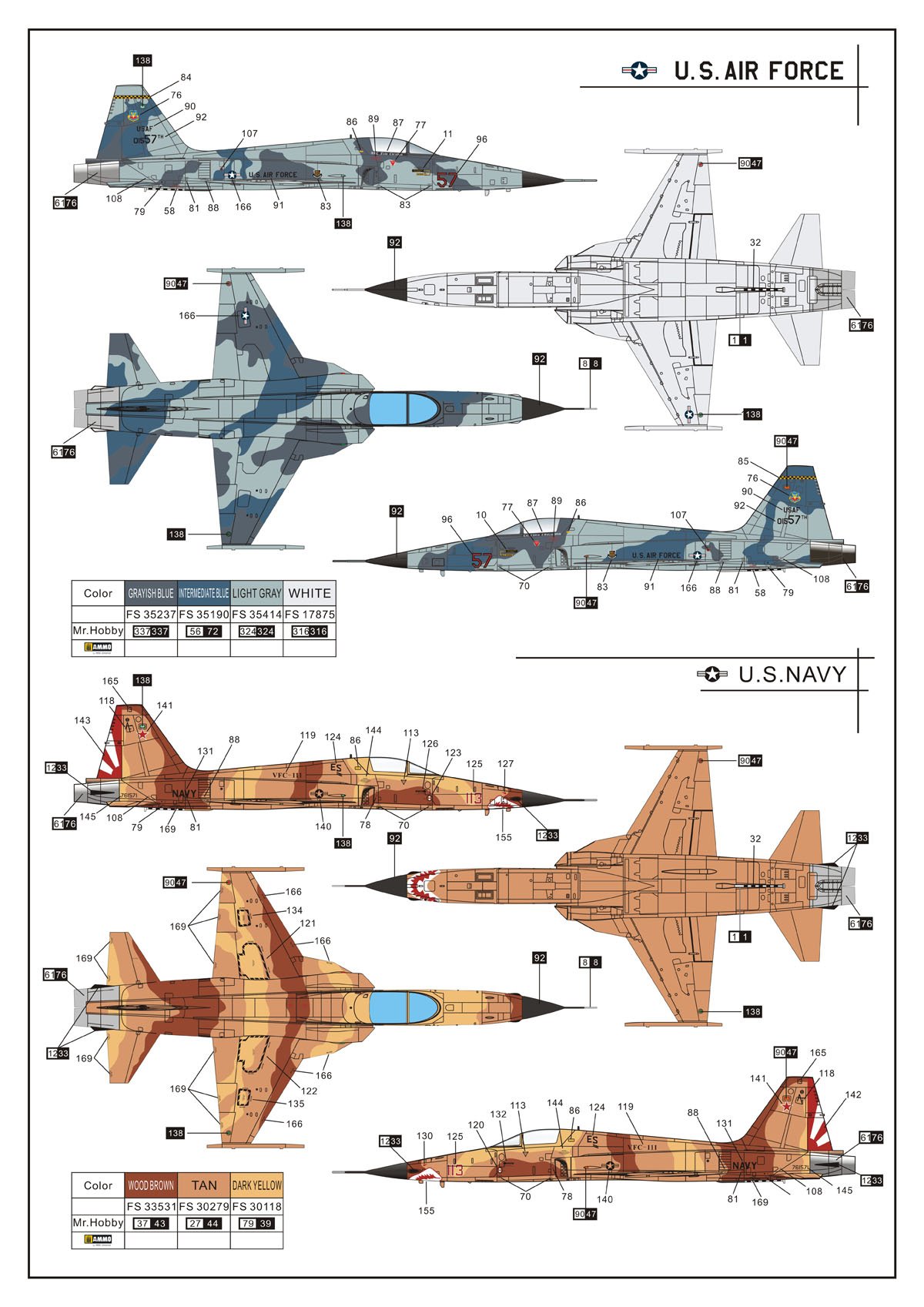 1/72 现代美国 F-5E 虎II战斗机初期型 - 点击图像关闭