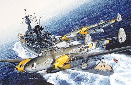 1/32 二战德国 Bf110D-3 梅塞施米特远程战斗机