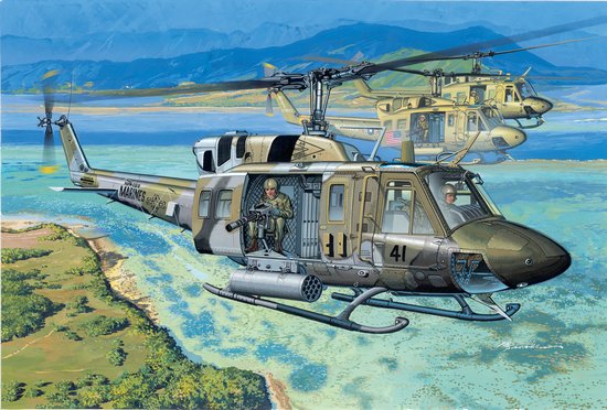 1/35 现代美国 UH-1N 休伊炮艇武装直升机 - 点击图像关闭