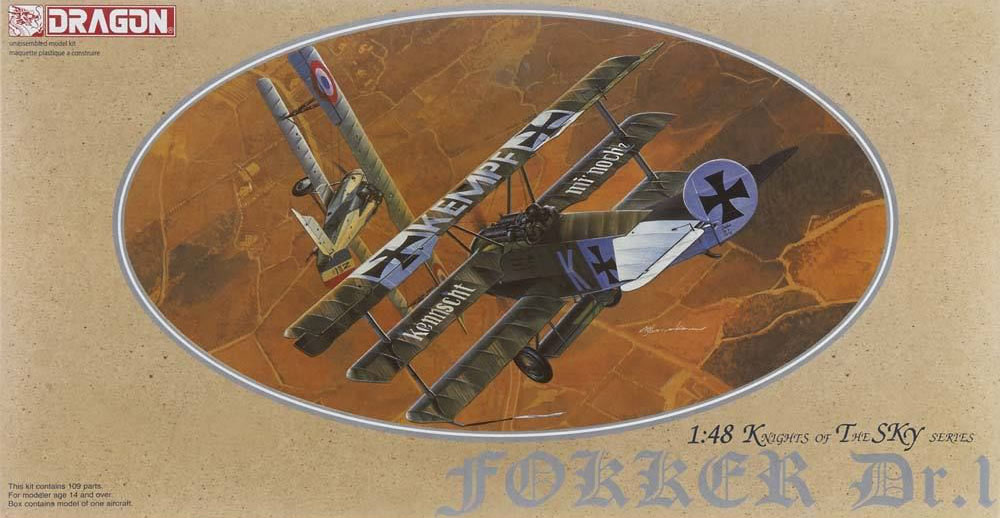 1/48 一战德国福克三翼战斗机Dr.1型 - 点击图像关闭