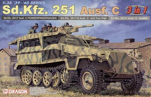 1/35 二战德国 Sd.Kfz.251 Ausf.C 半履带工兵支援车 - 点击图像关闭