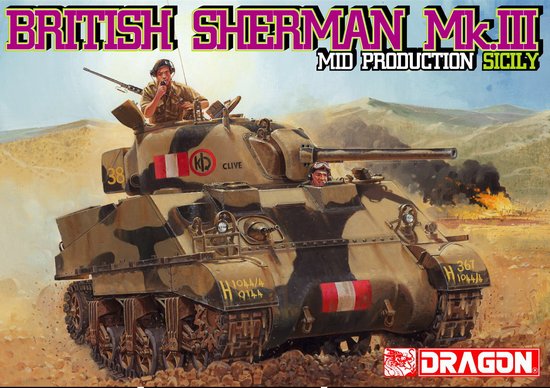 1/35 二战英国谢尔曼中型坦克(Mk.III)中期型