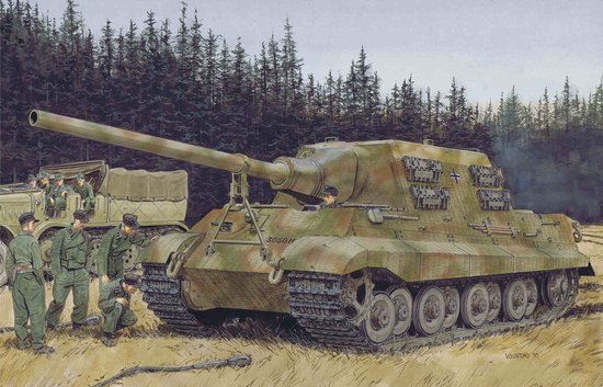 1/35 二战德国猎虎重型坦克歼击车保时捷生产型(带防磁纹) - 点击图像关闭