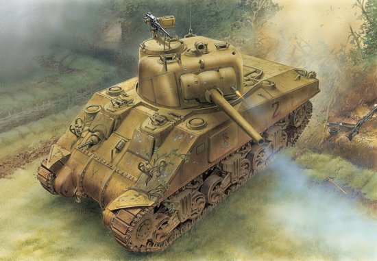 1/35 二战美国 M4 谢尔曼中型坦克"诺曼底战役" - 点击图像关闭