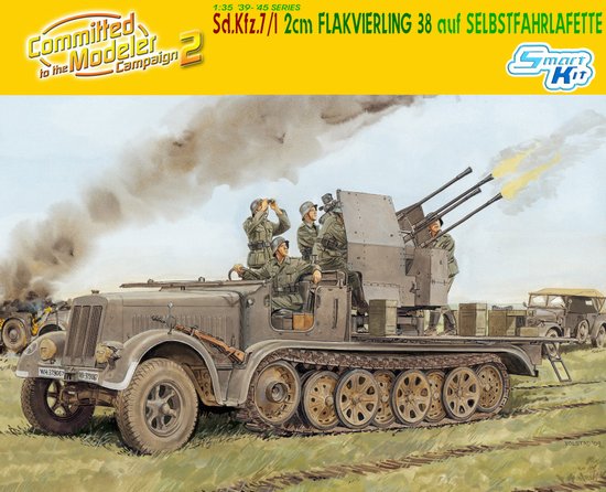 1/35 二战德国 Sd.Kfz.7/1 2cm Flakvierling 38 半履带防空装甲车 - 点击图像关闭