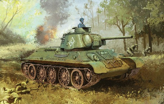 1/35 二战苏联 T-34/76 中型坦克1943年"Formochka"指挥型炮塔