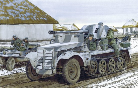 1/35 二战德国1吨半履带火炮牵引车(5cm Pak 38)