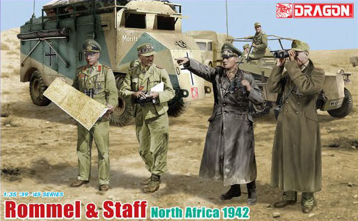 1/35 二战德国隆美尔与参谋"北非战线1942年"