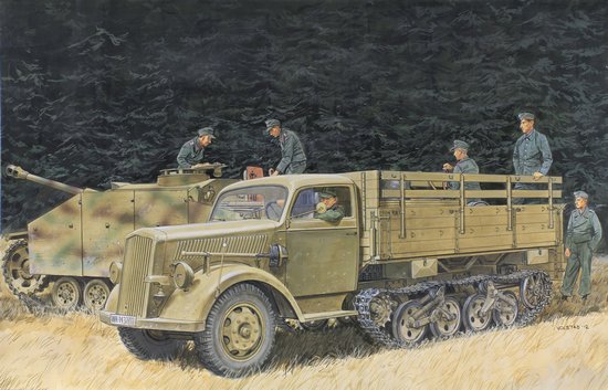 1/35 二战德国 Sd.Kfz.3a 骡子半履带军用运输卡车 - 点击图像关闭