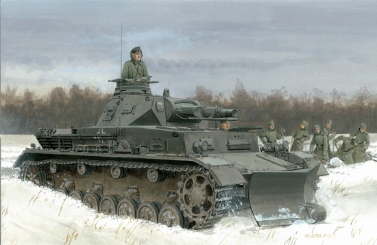 1/35 二战德国四号战车B型(带铲雪装置)