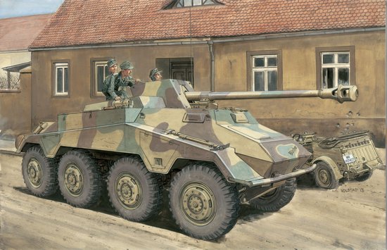 1/35 二战德国 Sd.Kfz.234/4 轮式坦克歼击车