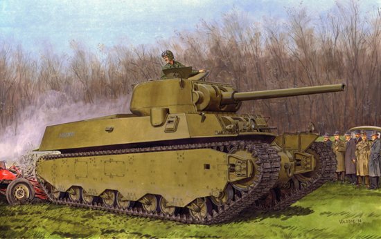1/35 二战美国 M6A1 重型坦克 - 点击图像关闭