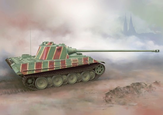 1/35 二战德国豹式中型坦克F型"7.5cm KwK 42 L/100" - 点击图像关闭