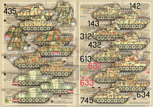 1/35 二战德国豹式中型坦克D/A型"第51/52装甲营与第15装甲团"