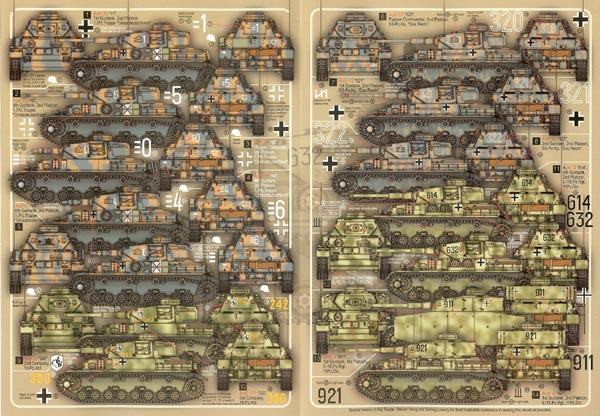 1/35 二战德国四号战车F1,F2,G型 "GD师,第18装甲营,第11装甲师,帝国装甲师"