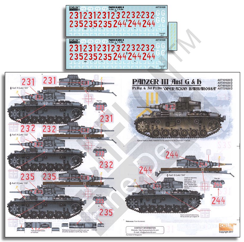 1/35 二战德国三号战车"第6装甲团, 巴巴罗萨行动" - 点击图像关闭