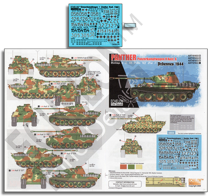 1/72 二战德国豹式中型坦克“第12党卫军装甲师, 阿登战线1944年”(3)