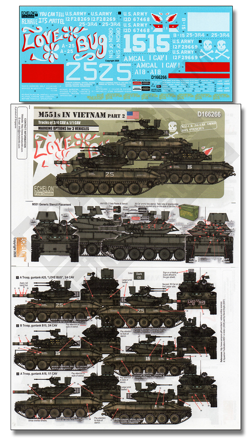 1/16 越战美国 M551 谢里登轻型坦克战术标记(2)