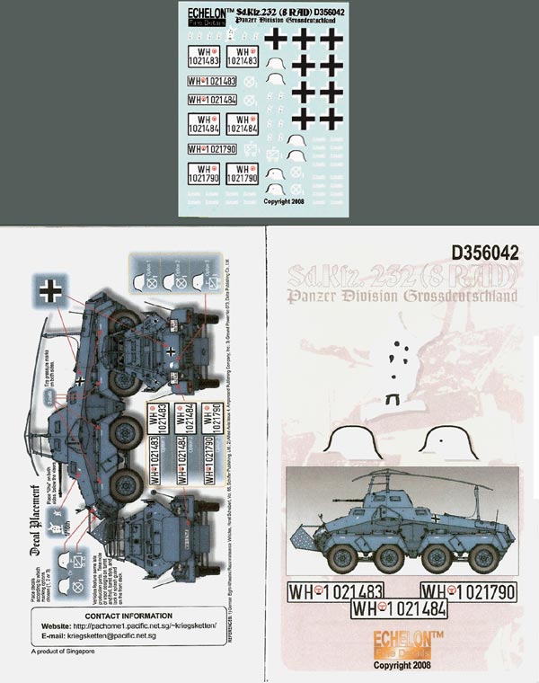 1/35 二战德国德意志装甲师 Sd.Kfz.232 八轮重型装甲车