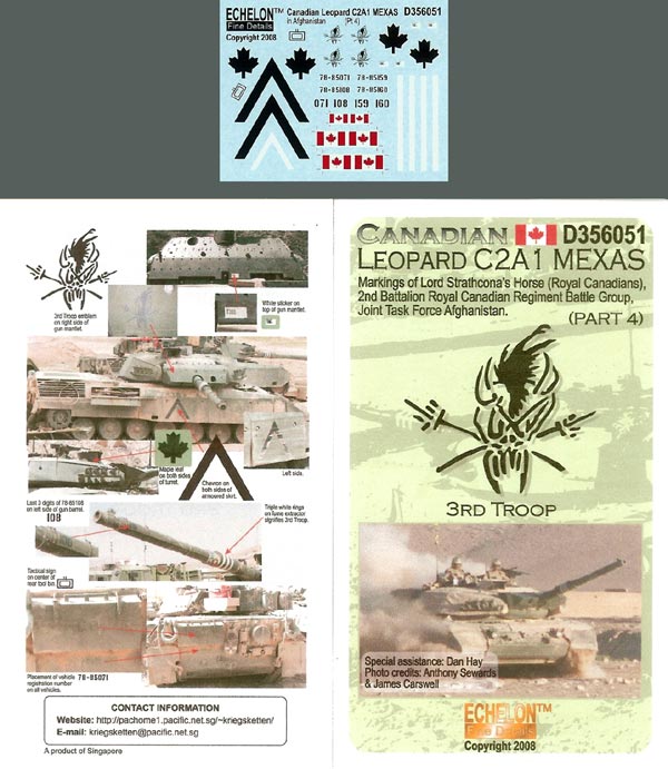 1/35 现代加拿大豹C2A1主战坦克标记(4) - 点击图像关闭