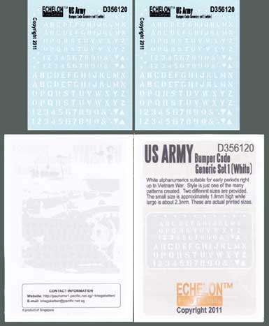 1/35 现代美国陆军车辆保险杠白色编号(1) - 点击图像关闭