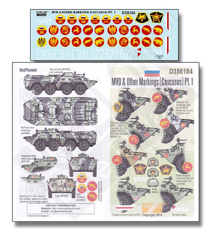 1/35 现代俄罗斯内务部部队与其它部队标记