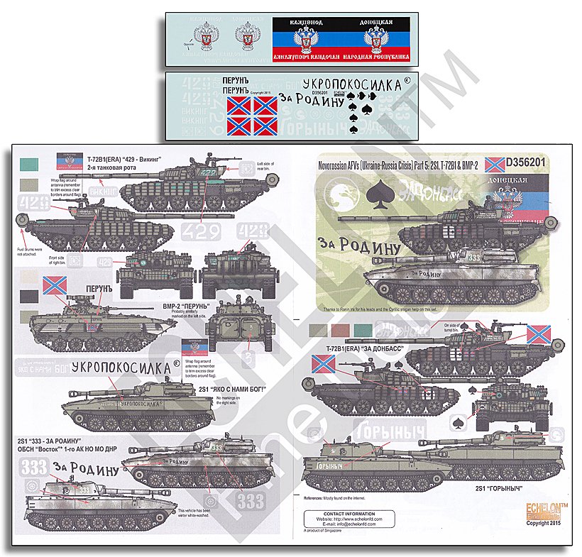 1/35 现代新俄罗斯装甲部队#5"乌克兰危机, 2S1, BMP-2"