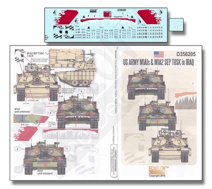 1/35 现代美国陆军 M1A1, M1A2 SEP TUSK 艾布拉姆斯主战坦克