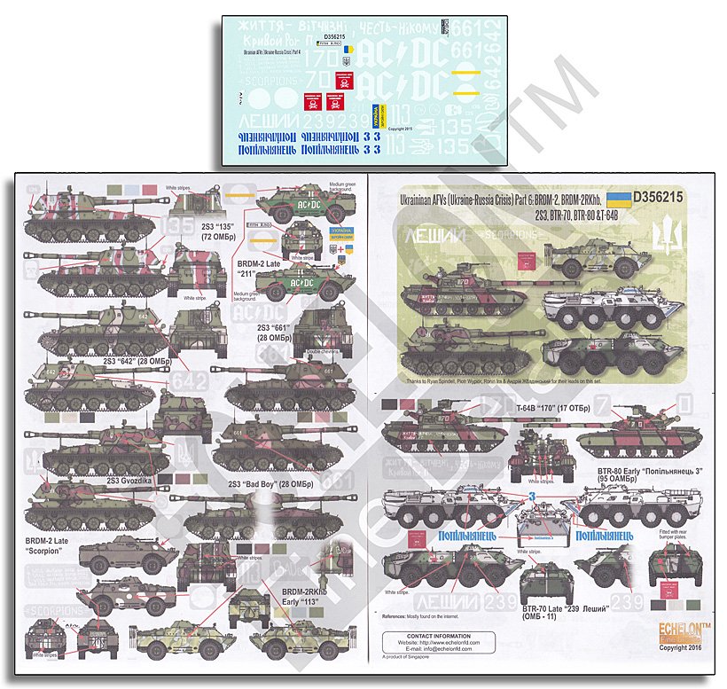 1/35 现代乌克兰装甲部队#6"乌克兰危机, BRDM, 2S3, BTR" - 点击图像关闭