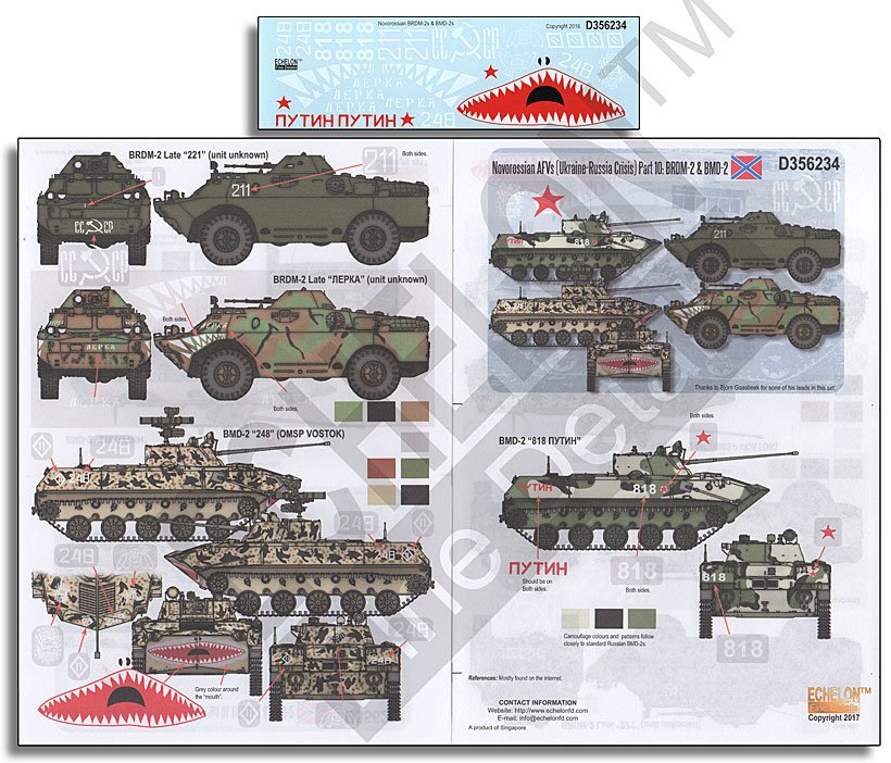 1/35 现代新俄罗斯装甲部队#10"乌克兰危机, BRDM-2, BMD-2"