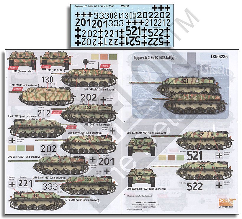 1/35 二战德国四号坦克歼击车标记