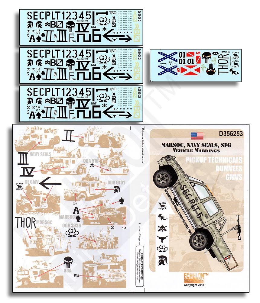 1/35 现代美国特种作战装甲车辆战术标记