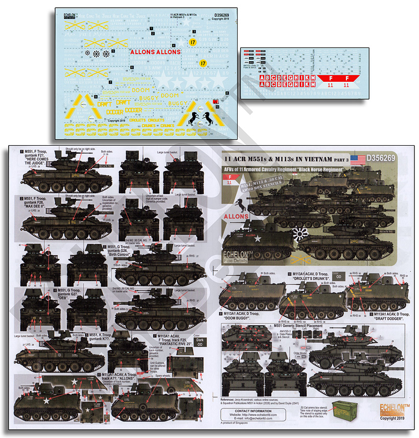 1/35 越战美国 M551, M113 装甲车辆"第11黑马装甲骑兵团"(3) - 点击图像关闭