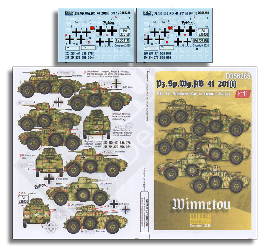 1/35 二战德国 Pz.Sp.Wg.AB 41 201(i) 轮式装甲车战术标记(1) - 点击图像关闭