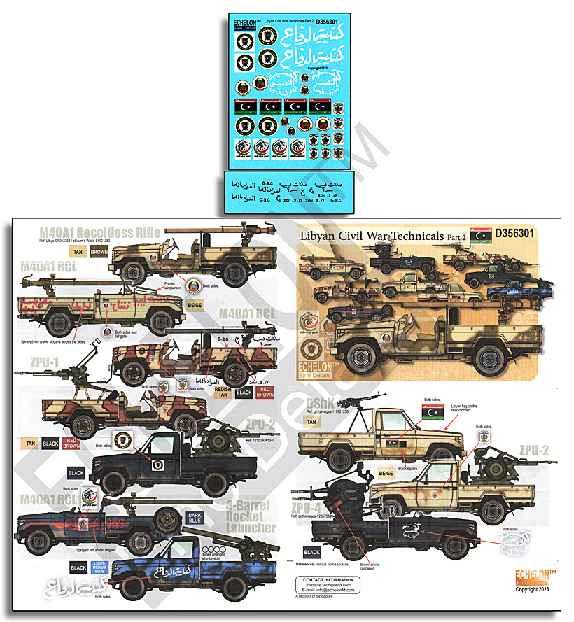 1/35 现代利比亚内战战术武装卡车标记