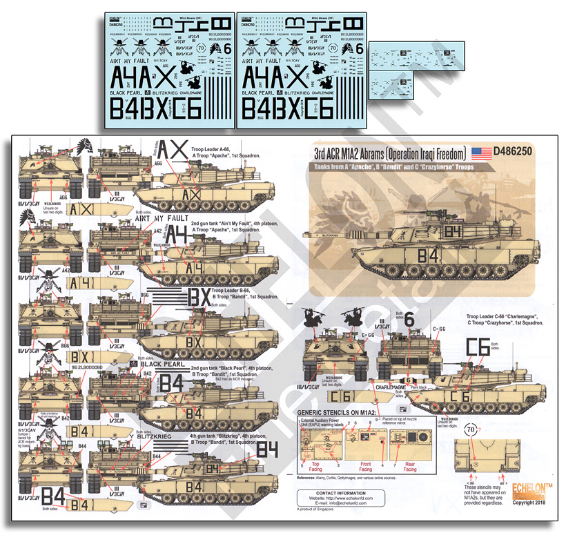 1/48 现代美国 M1A2 艾布拉姆斯主战坦克"第3装甲骑兵团"