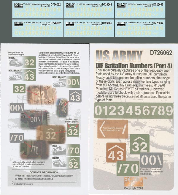 1/72 现代美国陆军营队标记数字 OIF(4) - 点击图像关闭