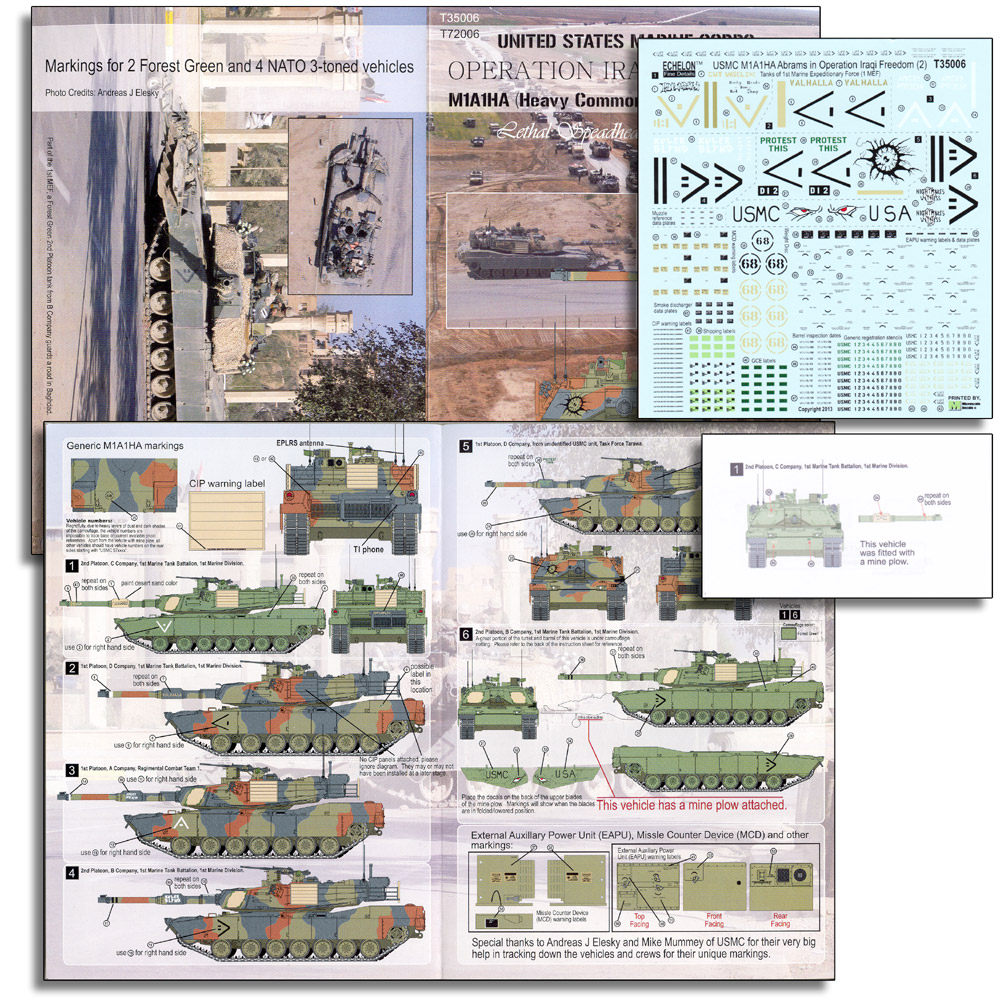 1/35 现代美国陆战队 M1A1HA 艾布拉姆斯主战坦克"伊拉克自由行动"#2 - 点击图像关闭