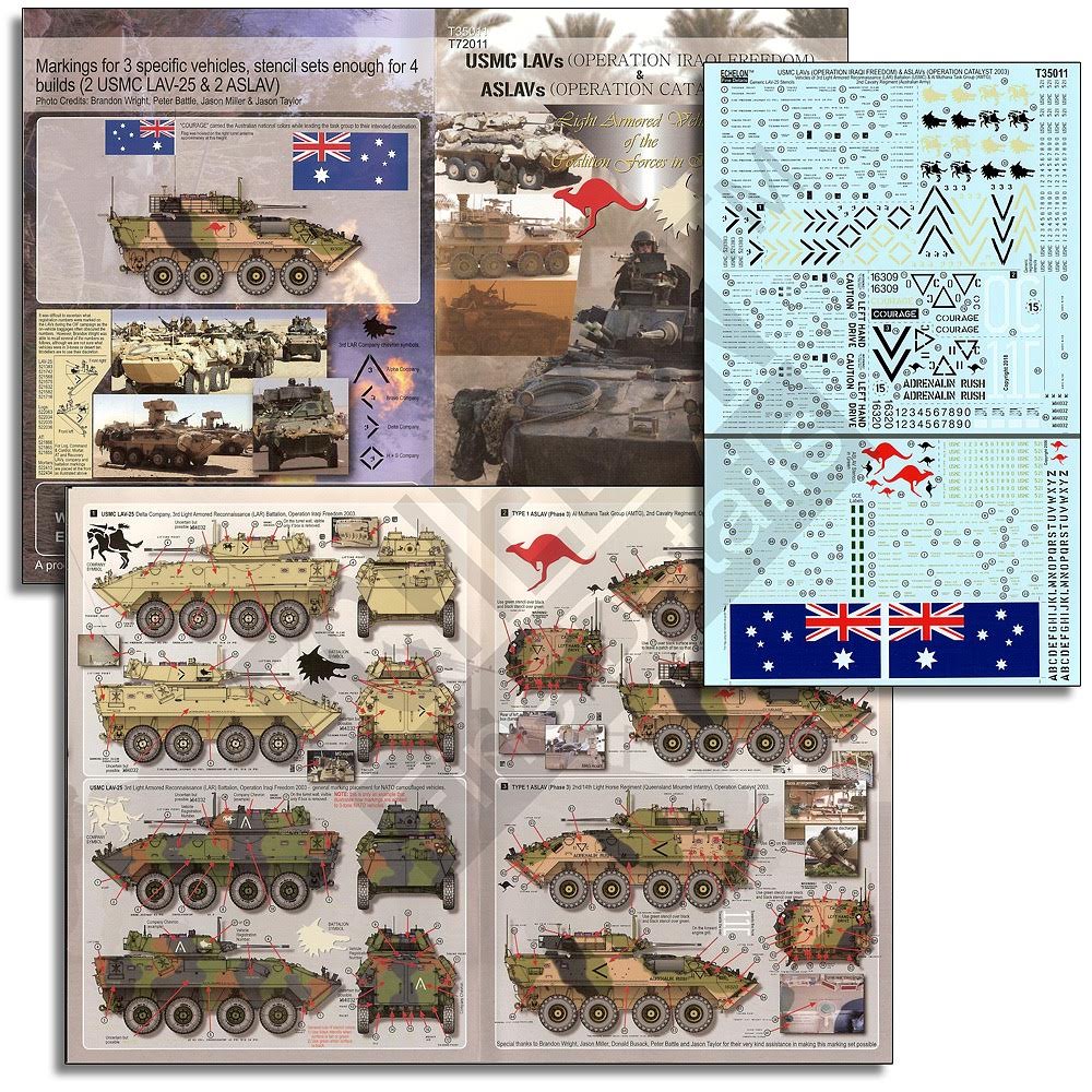 1/35 现代美国 LAV, 澳大利亚 ASLAV 轮式装甲车战术标记
