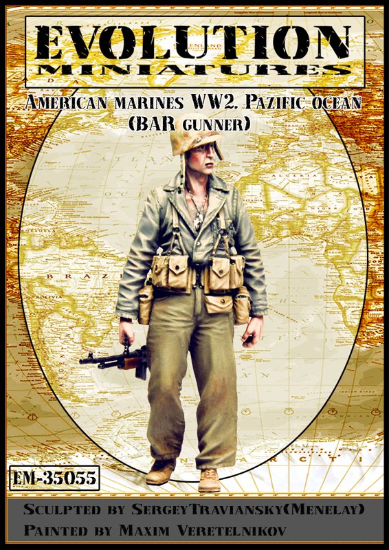 1/35 二战美国海军陆战队机枪手"太平洋战线" 1/35 二战美国海军陆战队机枪手"太平洋战线"