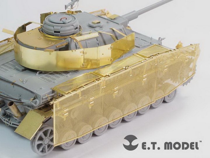 1/35 二战德国四号战车J型侧裙板后期型改造蚀刻片(配威龙)