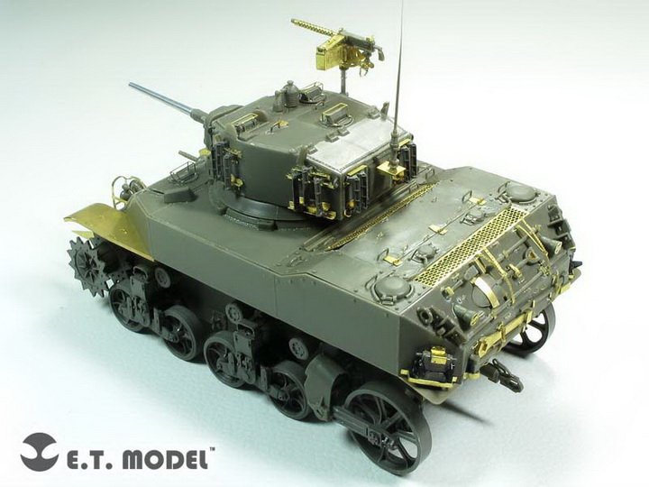 1/35 二战美国 M5A1 斯图亚特轻型坦克初期型改造蚀刻片(配AFV Club)