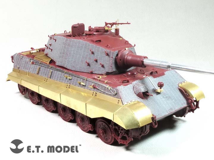 1/35 二战德国虎王重型坦克挡泥板与侧裙板改造蚀刻片(配Meng Model) - 点击图像关闭