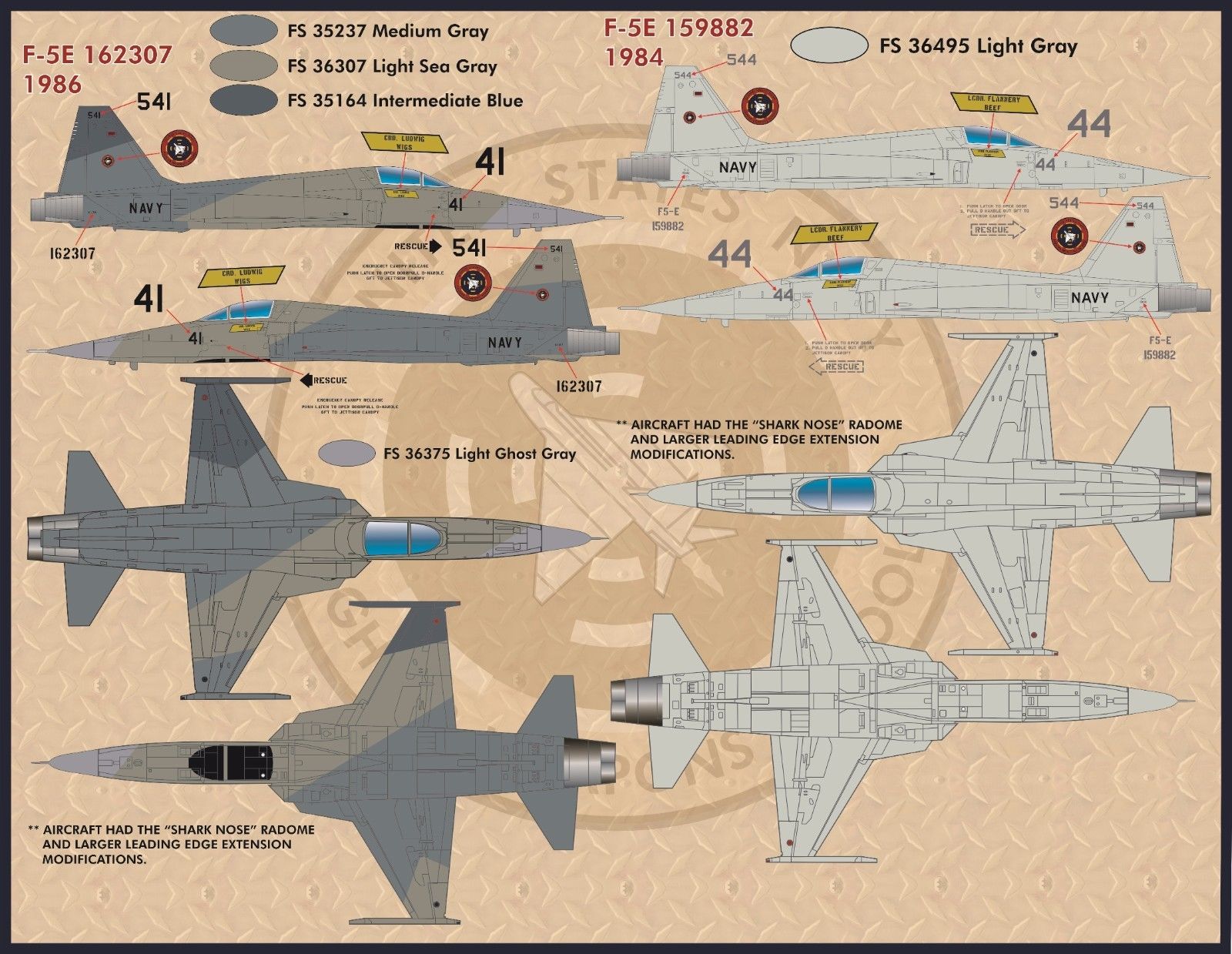 1/32 F-5E/F 虎II战斗机"Top Gun" - 点击图像关闭