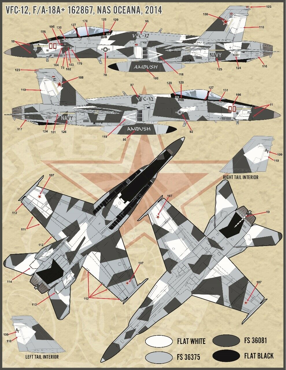 1/32 F/A-18A/A+/B/C 大黄蜂战斗机"传统假想敌中队" - 点击图像关闭