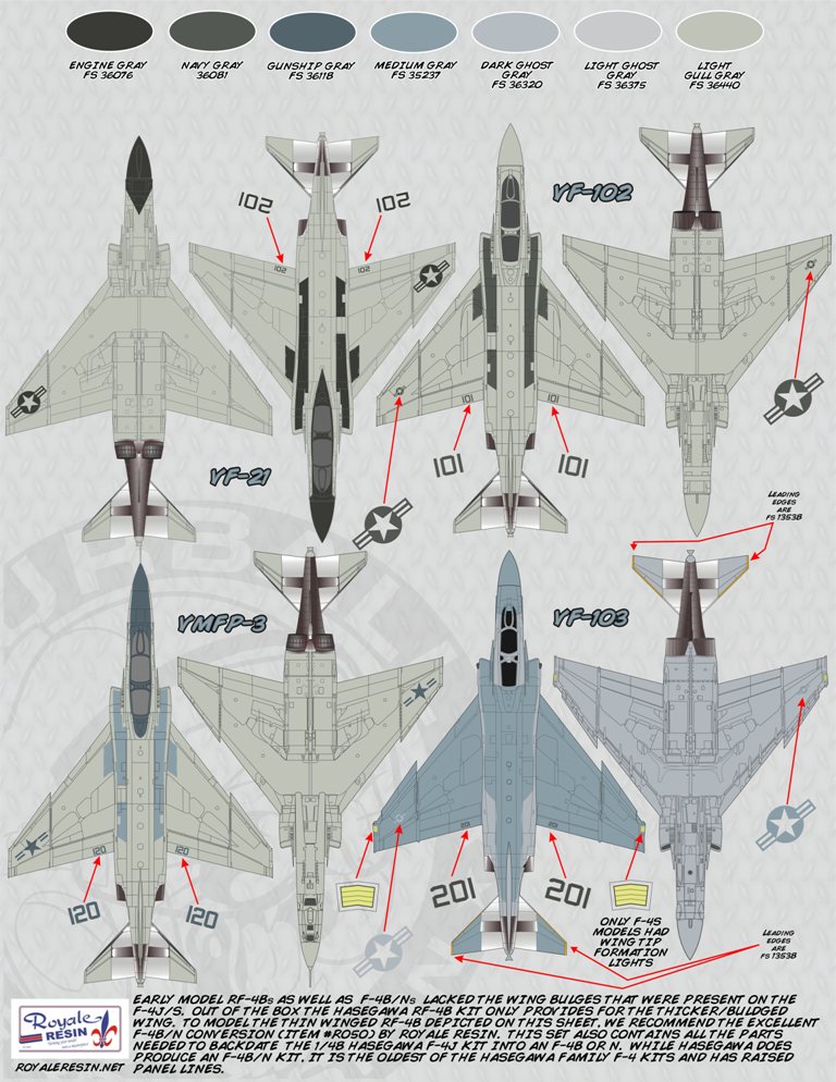 1/48 RF-4B/F-4N/F-4J/F-4S 鬼怪II战斗机