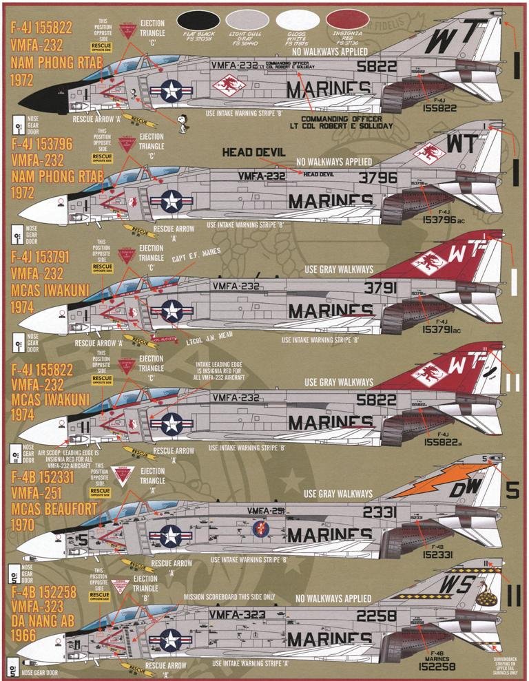 1/48 F-4B/J 鬼怪II战斗机"犀牛陆战队" - 点击图像关闭