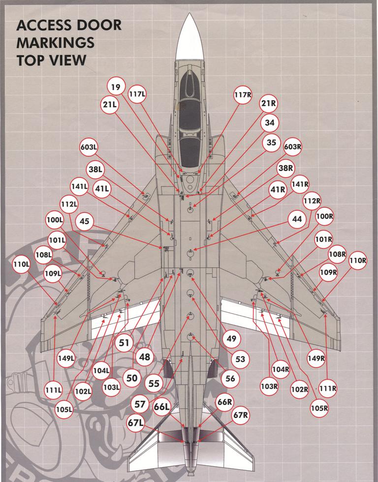 1/48 F-4B/N 鬼怪II战斗机机体警示标记 - 点击图像关闭
